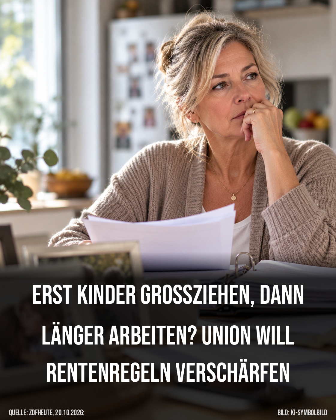 erst kinder grossziehen dann laenger arbeiten union will